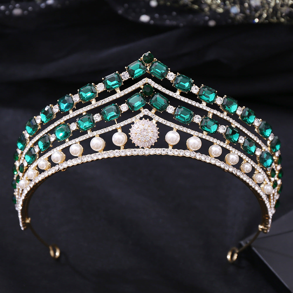 Rhinestone Baroque Set Zircon Alloy Bridal Crown
