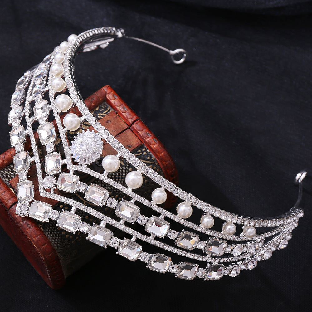 Rhinestone Baroque Set Zircon Alloy Bridal Crown
