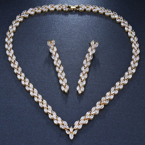 Bridal Water Drop Diamond Necklace