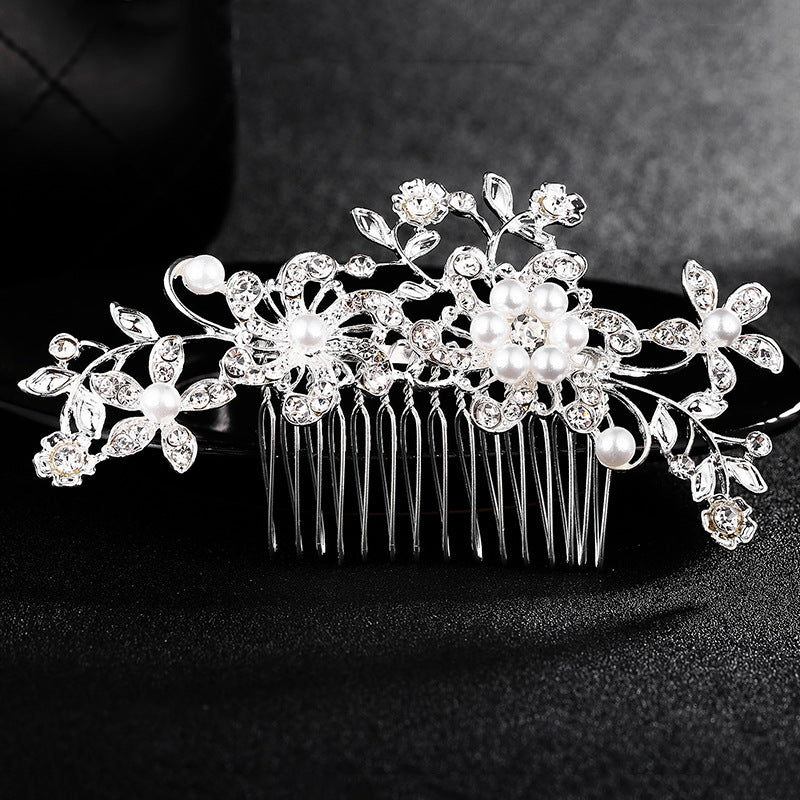 Exquisite Square Glass Rhinestone Bridal Hair Comb