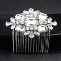 Exquisite Square Glass Rhinestone Bridal Hair Comb