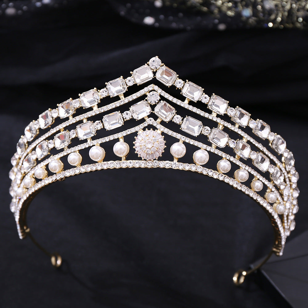 Rhinestone Baroque Set Zircon Alloy Bridal Crown
