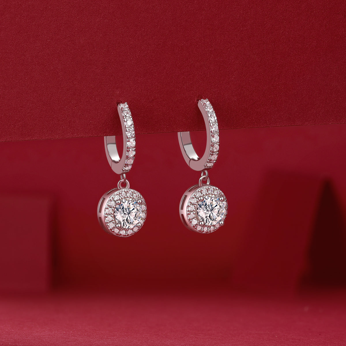 Earrings Set With 0.5-carat Top-quality Moissanite S925 Silver And Platinum-plated Stud Earrings,