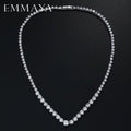 AAA Zircons Stunning round CZ Crystal Necklaces and Luxury Bridal Party Jewelry for Wedding