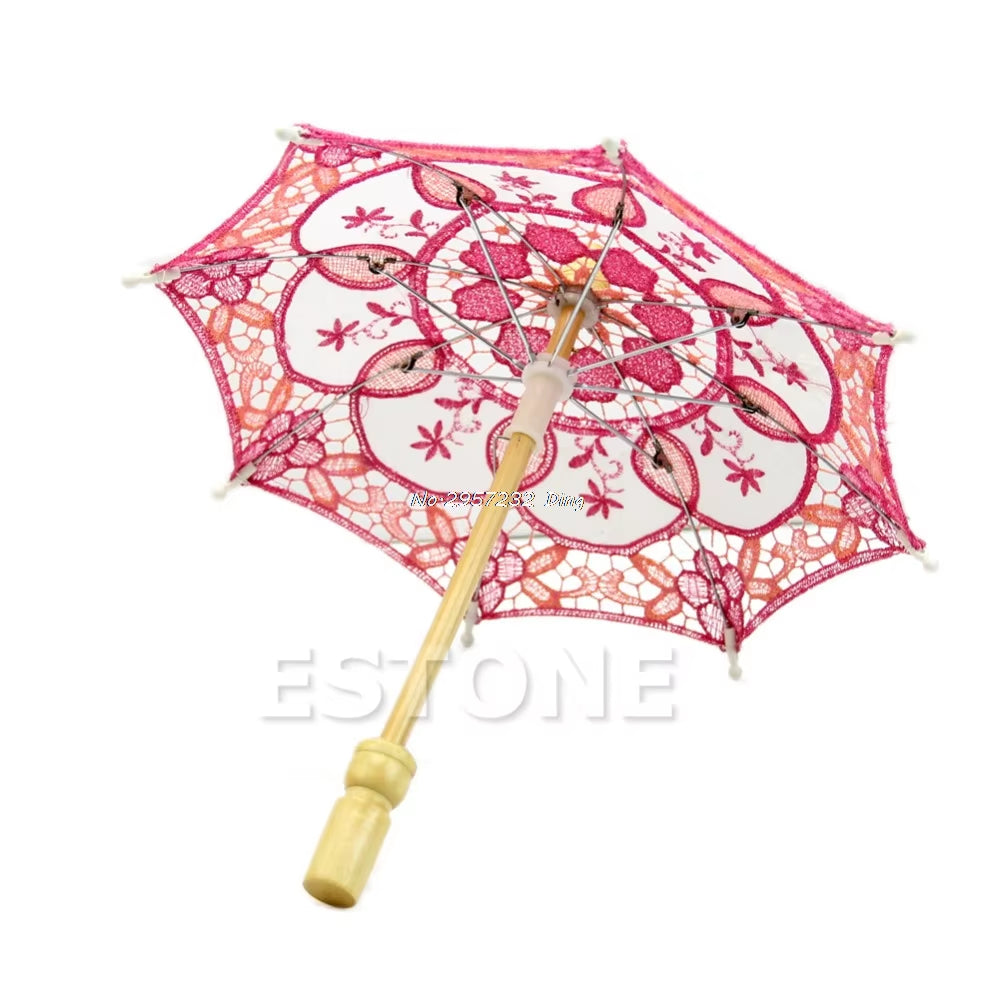 Hot Selling New Embroidered Lace Parasol Wedding Umbrella Dropshipping