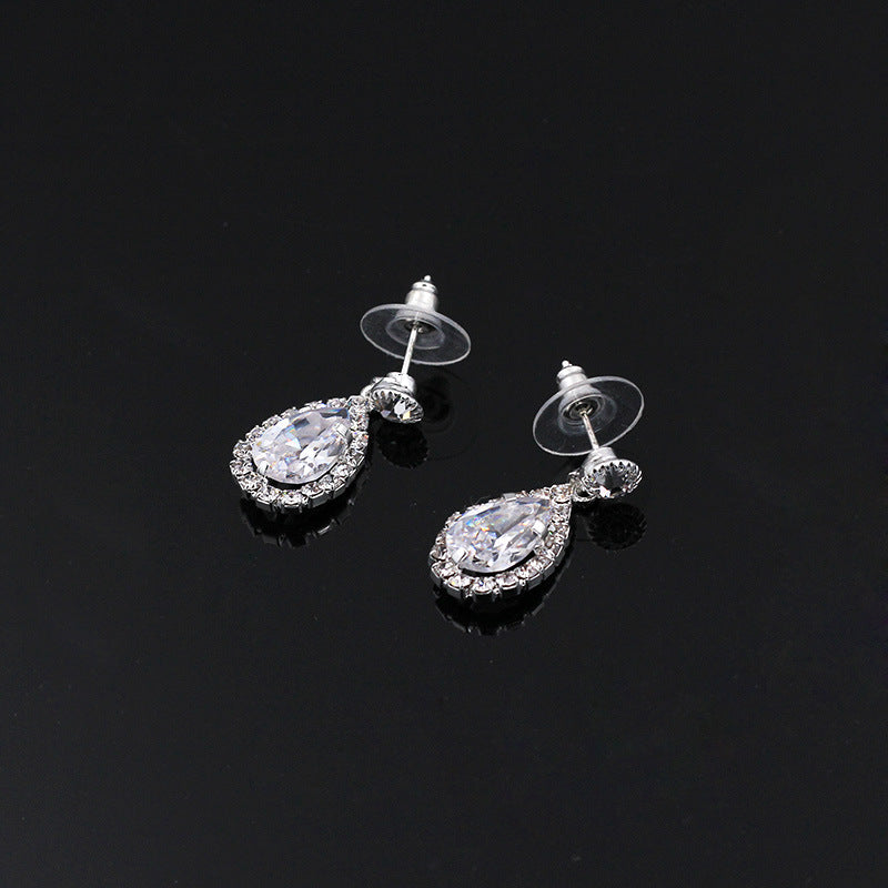 Sets of zircon necklace & earrings