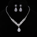 Sets of zircon necklace & earrings