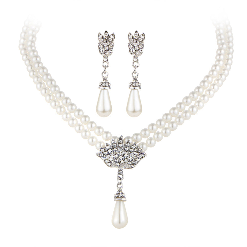 Bridal Pearl Crystal Diamond Jewellery