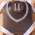 European & American Bridal Necklace Earrings Set