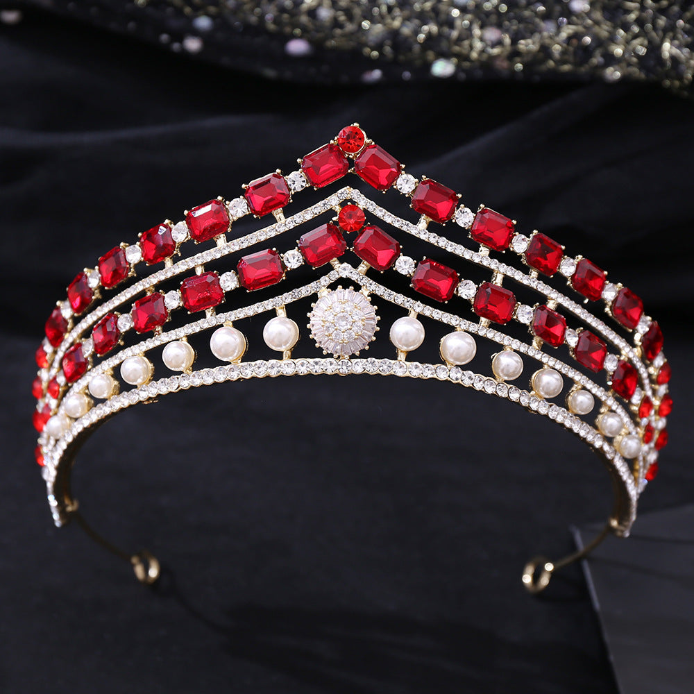 Rhinestone Baroque Set Zircon Alloy Bridal Crown