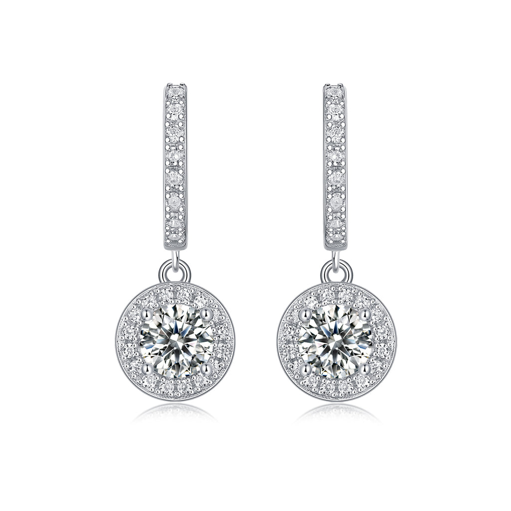 Earrings Set With 0.5-carat Top-quality Moissanite S925 Silver And Platinum-plated Stud Earrings,