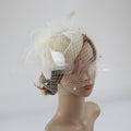 Vintage Bridal Veil Headdress Veil Billycock