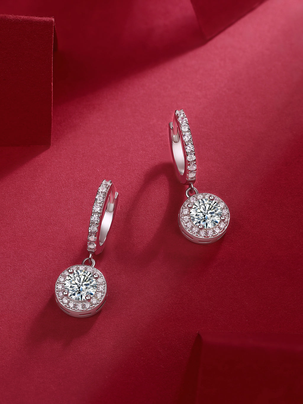 Earrings Set With 0.5-carat Top-quality Moissanite S925 Silver And Platinum-plated Stud Earrings,