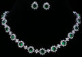 Luxury Cubic Zircon Crystal Bridal Jewelry Sets Necklace Earrings Sets for Women Wedding Party Jewelry