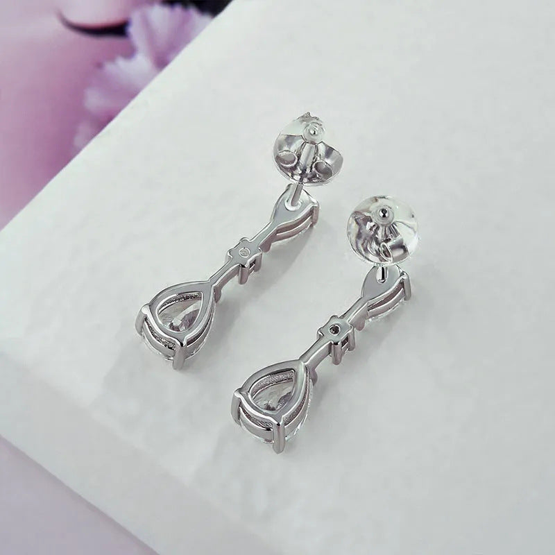 Drop-shaped Bridal Earrings