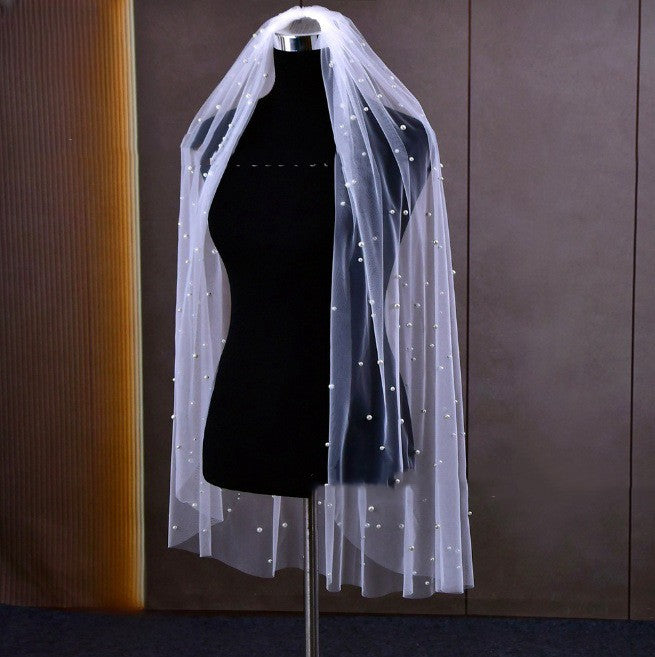 Pearl Bridal Veil Long & Mid-length