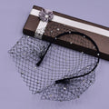 Rhinestone Veil And Mesh Headband