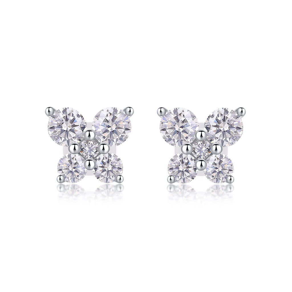 Silver Plated Platinum Stud Earrings