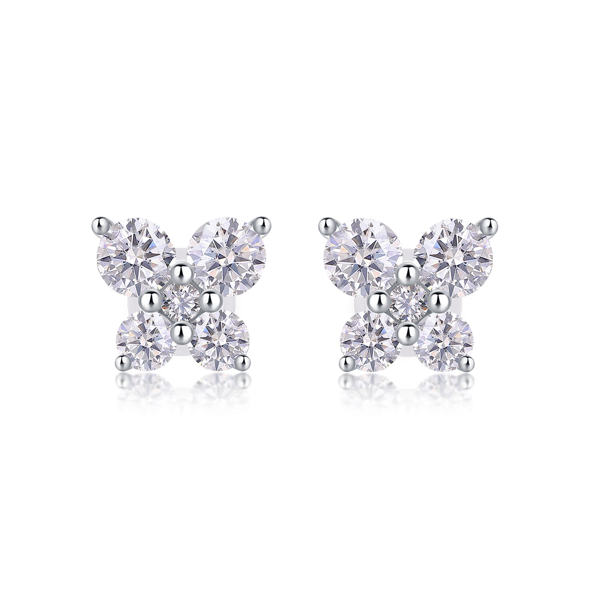 Silver Plated Platinum Stud Earrings