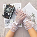 Sexy Lace Hollow Out Sunscreen Glove Women Ceremony Etiquette Black White Mesh Mittens Summer Thin Breathable Soft Elastic Glove