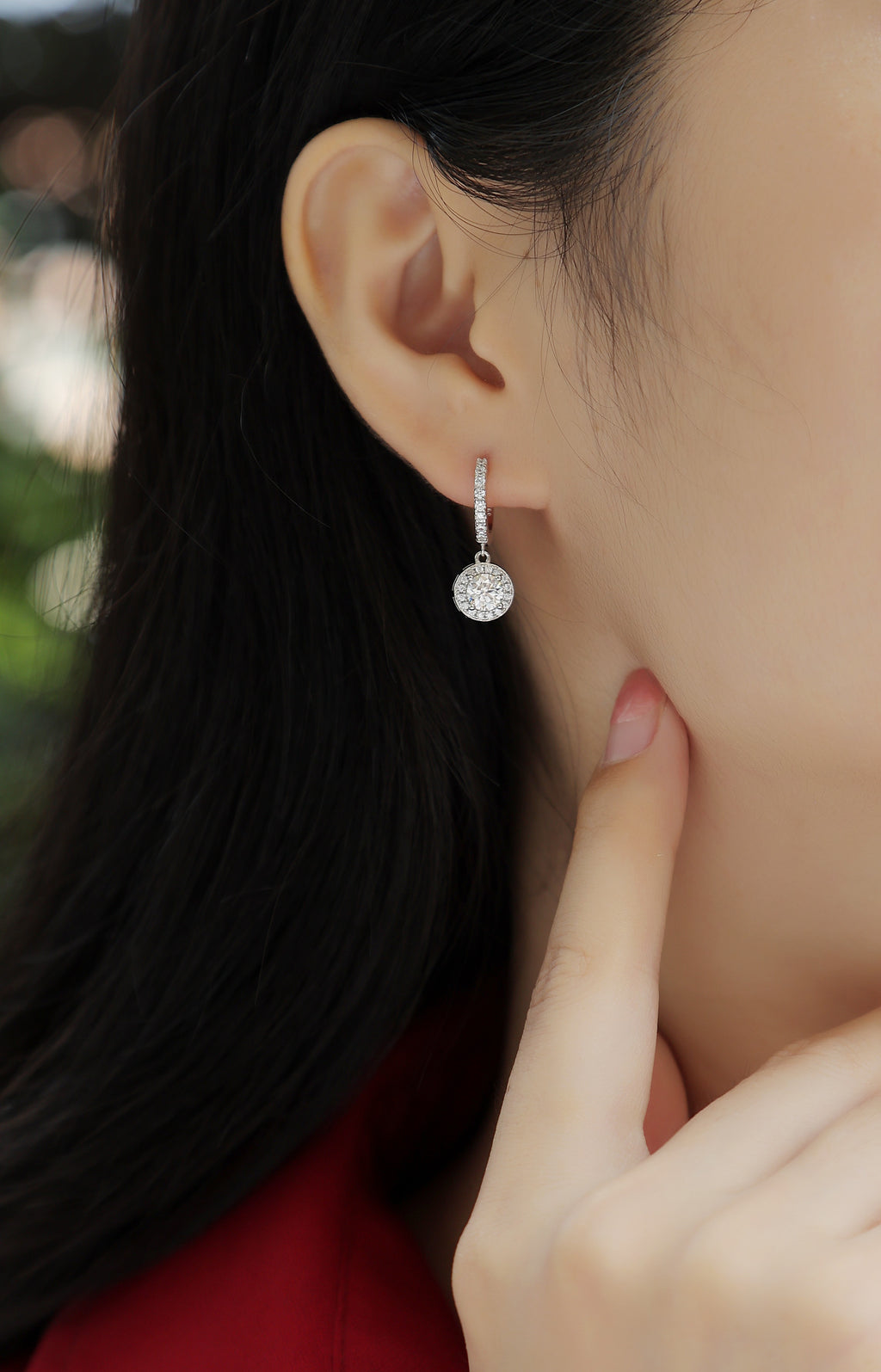 Earrings Set With 0.5-carat Top-quality Moissanite S925 Silver And Platinum-plated Stud Earrings,